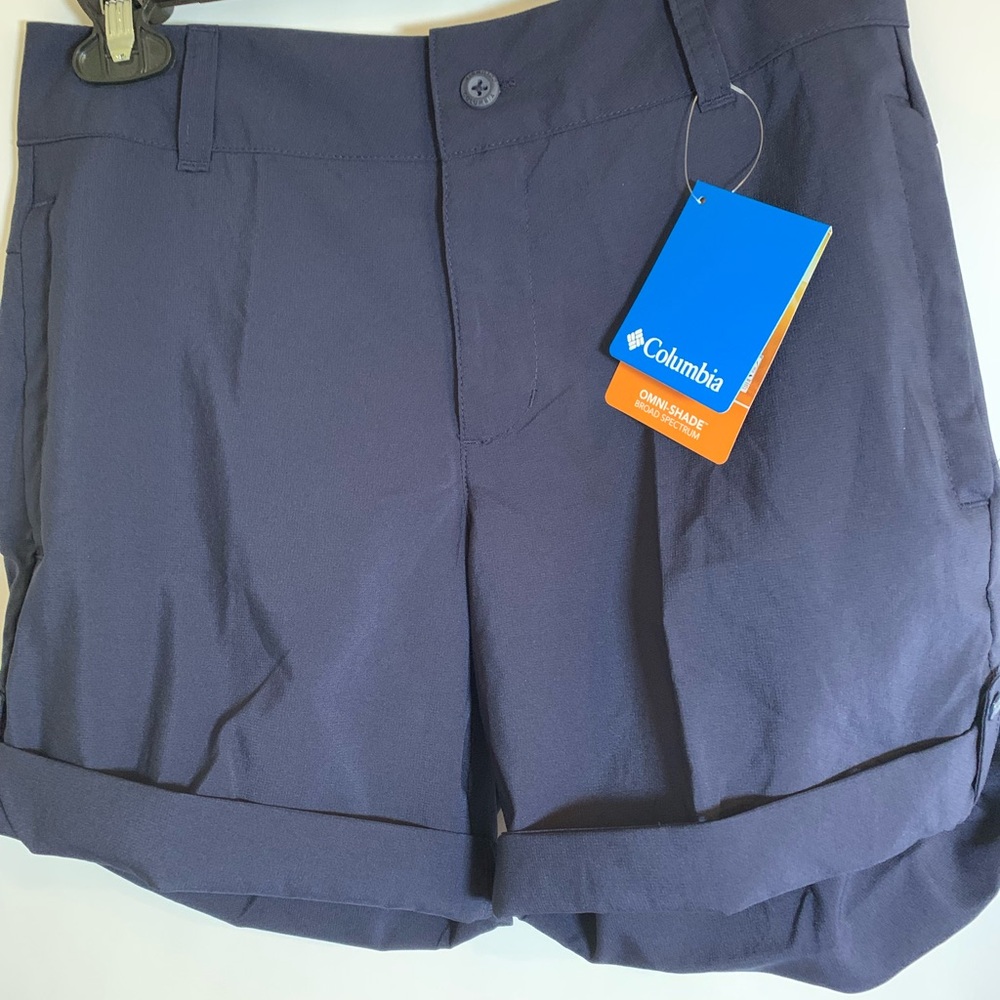 Columbia Navy Blue Outdoor Shorts New With Tags/ Omni-Shade Protect/W sz 4